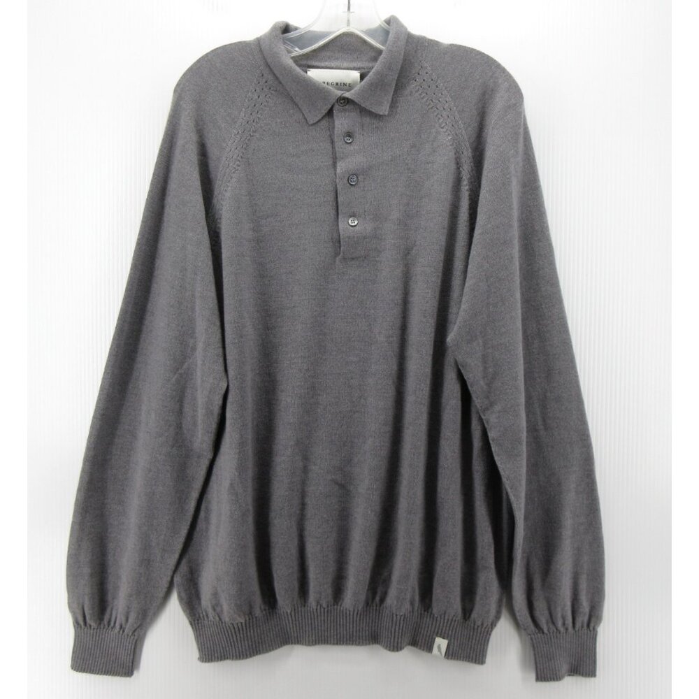 Peregrine Sweater XL Wool Polo Pullover Minimalist Logo England NEW